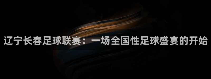  辽宁长春足球联赛：一场全国性足球盛宴的开始