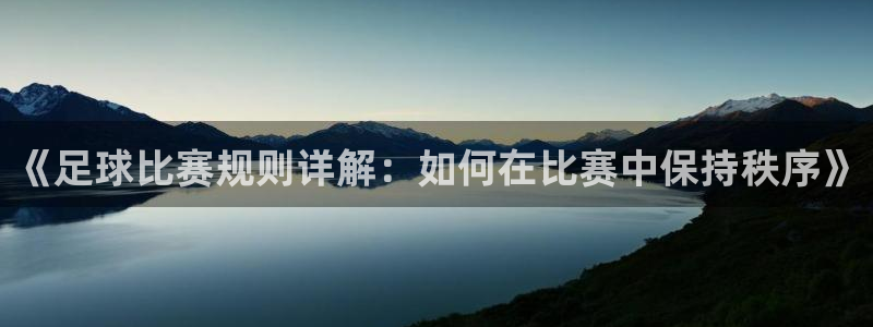 《足球比赛规则详解：如何在比赛中保持秩序》