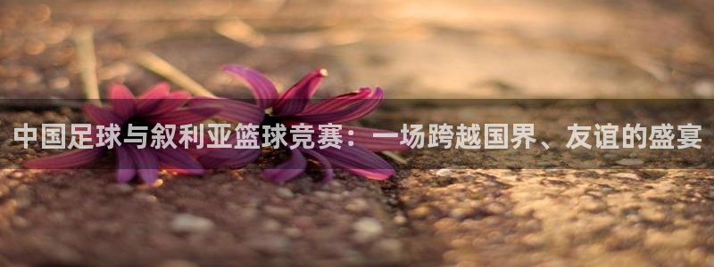 中国足球与叙利亚篮球竞赛：一场跨越国